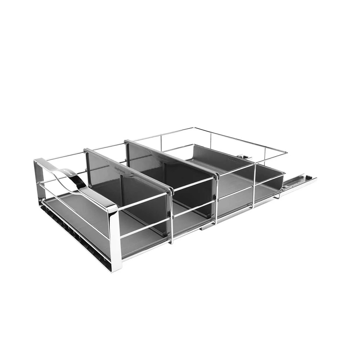 Плъзгащ се органайзер за шкаф Simplehuman KT1119, До 9 кг, 35x50.8x15.2 см, Инокс