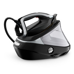 Statie de calcat cu aburi Tefal Pro Express Vision GV9821E0, 3000 W, 9 bar, 1,2 L, 800 g/min, Smart Steam, Sistem anti-picurare si anti-calcar, Calcare verticala, Negru/Gri
