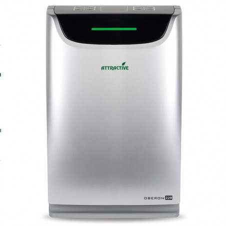 Oberon 220 HYBRID Air Purifier and Humidifier, 65W, Up to 40 m², 220 m³/h, 3 speeds, Ionizer, Air quality indicators, Timer, Night and auto modes, Silver