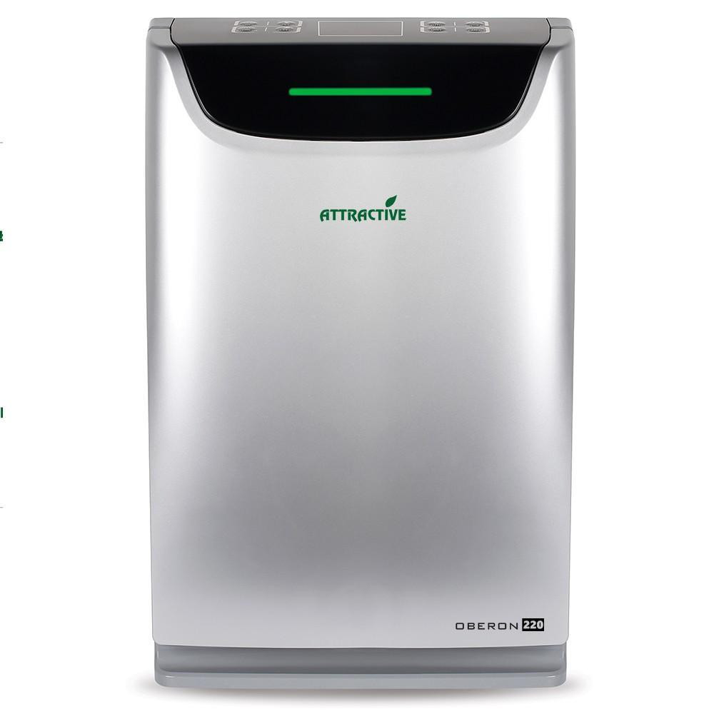 Пречиствател и овлажнител на въздух Oberon 220 HYBRID, 65W, До 40 м2, 220 м3/ч, 3 скорости, Йонизатор, Индикатори за въздуха, Таймер, Нощен и автоматичен ...