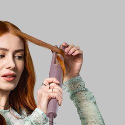 Remington CI8930 AIRvive™ Hair Straightener, 25 W, 3 settings up to 210°C, Ceramic Coating, Ionic Air, Purple/Gold