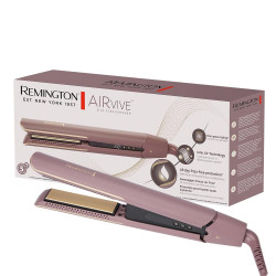 Σίδερο για τα μαλλιά Remington S8930 AIRvive™, 61 W, 5 ρυθμίσεις έως 230C, Κεραμική επίστρωση, Ionic Air, LCD οθόνη, Μωβ/Χρυσό