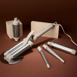 Уред за стилизиране на коса 5в1 Remington CI41MS5 Trendology, 92 W, 5 настройки до 210C, Керамично покритие, Ionic Air, LED дисплей, Лилав/Златист,