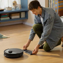 Roborock Q10 PF+ robot porszívó, 10000 Pa, 150 perc, 0,35 l, Wi-Fi, száraz/nedves, automatikus felemelés, 360° LiDAR, 3D térképezés, hangvezérlés, fekete