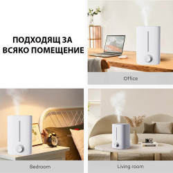 Xiaomi Lydsto F200 Ultrasonic Humidifier, 25W, Up to 20 m², 200 ml/h, 5 L, 3 Settings, White