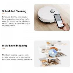 Roborock Q10 PF robot porszívó, 10000 Pa, 150 perc, 0,35 l, Wi-Fi, Száraz/nedves, Automatikus felemelés, 360° LiDAR, 3D térképezés, Hangvezérlés, Fekete