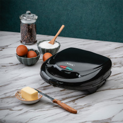 Συσκευή για Cookies σε Μορφή Καρυδιών Rosberg R51442D, 800W,  Ψήνει έως 12 cookies, Αντικολλητικές πλάκες, Μαύρο