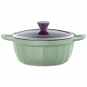 Oală BUYDEEM CP152-CG, 4,5 L, strat antiaderent, încălzire rapidă, compatibilă cu plitele cu inducție, verde