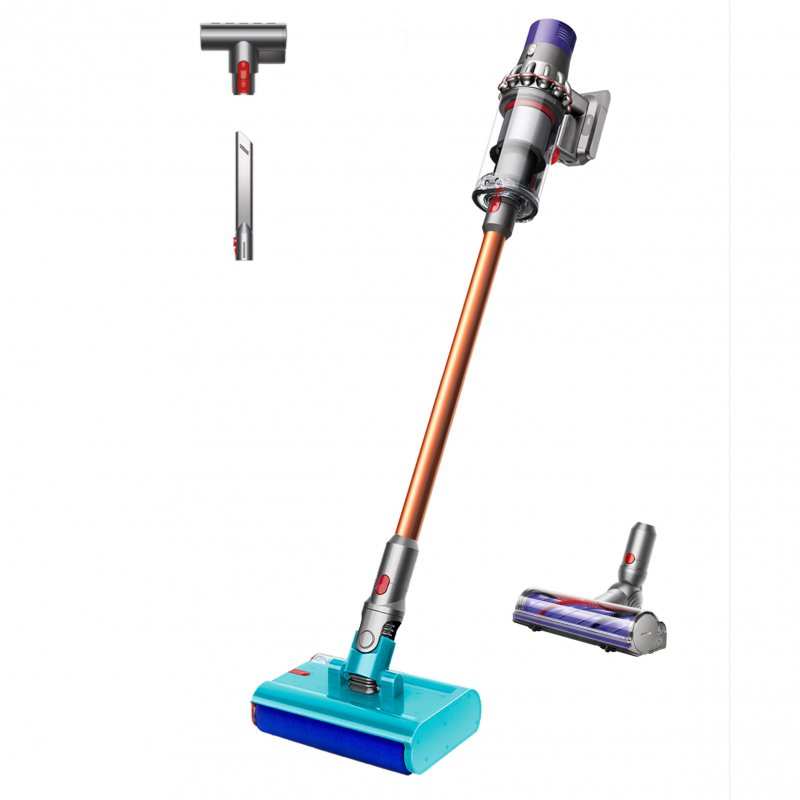 Dyson V10 Cyclone Submarine Upright Vacuum Cleaner 594446-01, 150AW, 0.76 L, 60 min, Wet/Dry, 3 modes, Hygienic emptying, Root Cyclone™, Nickel/Turquoise