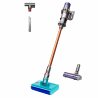 Aspirator vertical Dyson V10 Cyclone Submarine 594446-01, 150AW, 0,76 L, 60 min, Uscat/Umed, 3 moduri, Golire igienica, Root Cyclone™, Nichel/Turcoaz