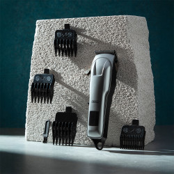 Rosberg R51810Q Cordless Hair Clipper, 5W, 1200mAh, 4 Combs, USB, Up to 90 Minutes of Run Time, Silver