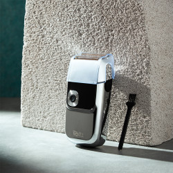 Aparat de ras Oliver Voltz OV51814C, 5W, LCD, IPX4, 1400mAh, Autonomie pana la 2h, 3 viteze, USB, Inox