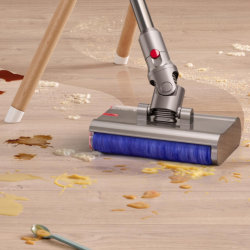 Dyson V12s Detect Slim Submarine Upright Vacuum Cleaner 485350-01, 140AW, 0.35 L, 60 min, Dry/Wet, 3 modes, HEPA, Dust sensor, Hygienic emptying, LCD with real-time data, Nickel/Yellow