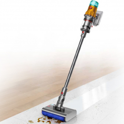 Dyson V12s Detect Slim Submarine Upright Vacuum Cleaner 485350-01, 140AW, 0.35 L, 60 min, Dry/Wet, 3 modes, HEPA, Dust sensor, Hygienic emptying, LCD with real-time data, Nickel/Yellow