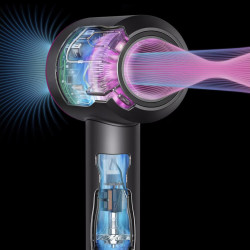 Πιστολάκι Μαλλιών Dyson Supersonic HD07 Pbu/Rco 113312-01, 1600W, 3 ταχύτητες, 4 θερμοκρασίες, Cool shot, 110 000 στροφές/λεπτό, Ιονισμός, Αξεσουάρ, Μπλε/Χάλκινο