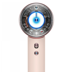 Στεγνωτήρας μαλλιών Dyson HD16 Supersonic Nural Ceramic Pink/Rose Gold Straight+Wavy 113407-01, 1600W, 3 ταχύτητες, 4 θερμοκρασίες, Αρνητικά ιόντα, 5 εξαρτήματα, Προστασία του τριχωτού της κεφαλής, Κεραμικό ροζ/ροζ χρυσό