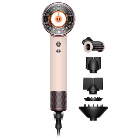 Сешоар Dyson HD16 Supersonic Nural Ceramic Pink/Rose Gold Straight+Wavy 113407-01, 1600W, 3 скорости, 4 температури, Отрицателни йони, 5 приставки, Предпазващ скалпа, Керамично розово/розово злато