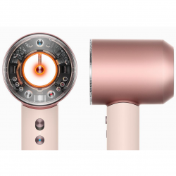 Сешоар Dyson HD16 Supersonic Nural Ceramic Pink/Rose Gold Straight+Wavy 113407-01, 1600W, 3 скорости, 4 температури, Отрицателни йони, 5 приставки, Предпазващ скалпа, Керамично розово/розово злато
