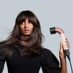 Πιστολάκι Μαλλιών Dyson HD17 Supersonic r Ceramic Pink/Rose Gold Straight+Wavy 113332-01, 1700W, 4 έξυπνες ρυθμίσεις θερμοκρασίας, 3 ταχύτητες, Ιονισμός, Αναγνώριση εξαρτημάτων RFID, Προστασία του τριχωτού της κεφαλής, Κεραμικό ροζ/ροζ χρυσό