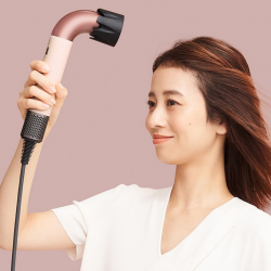 Сешоар Dyson HD17 Supersonic r Ceramic Pink/Rose Gold Straight+Wavy 113332-01, 1700W, 4 интелигентни темп. настройки, 3 скорости, Йонизация, Разпознаване на приставки RFID, Защита на скалпа, Керамино розово/розово злато