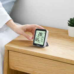 Govee H5075 szobahőmérséklet- és páratartalom-mérő, Bluetooth, hőmérsékleti kényelem jelző, LCD kijelző, fehér