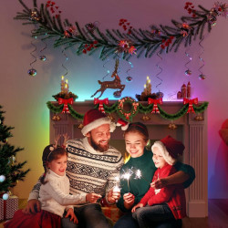 Smart LED лента Govee RGBIC H618A3D1, 12W, 5 м, 90 LED, Wi-Fi, Bluetooth, Alexa, Гласово и мобилно управление, Бял