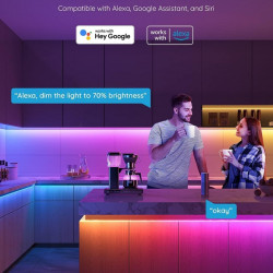 Govee RGBIC H618A3D1 Smart LED Strip, 12W, 5 m, 90 LEDs, Wi-Fi, Bluetooth, Alexa, Voice and Mobile Control, White