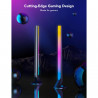 Set 2 Smart LED lampi gamer Govee RGBIC H6047, 24 W, Segmente de culoare adresabile, Wi-Fi, Bluetooth, Govee Home, Negru