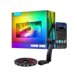 Smart LED banda pentru televizorGovee Envisual T2 RGBIC H605C, 36 W, Segmente de culoare adresabile, Wi-Fi, Bluetooth, Pana la 65", Sincronizare culori, Control vocal, Negru