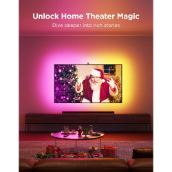 Smart LED banda pentru televizorGovee Envisual T2 RGBIC H605C, 36 W, Segmente de culoare adresabile, Wi-Fi, Bluetooth, Pana la 65", Sincronizare culori, Control vocal, Negru