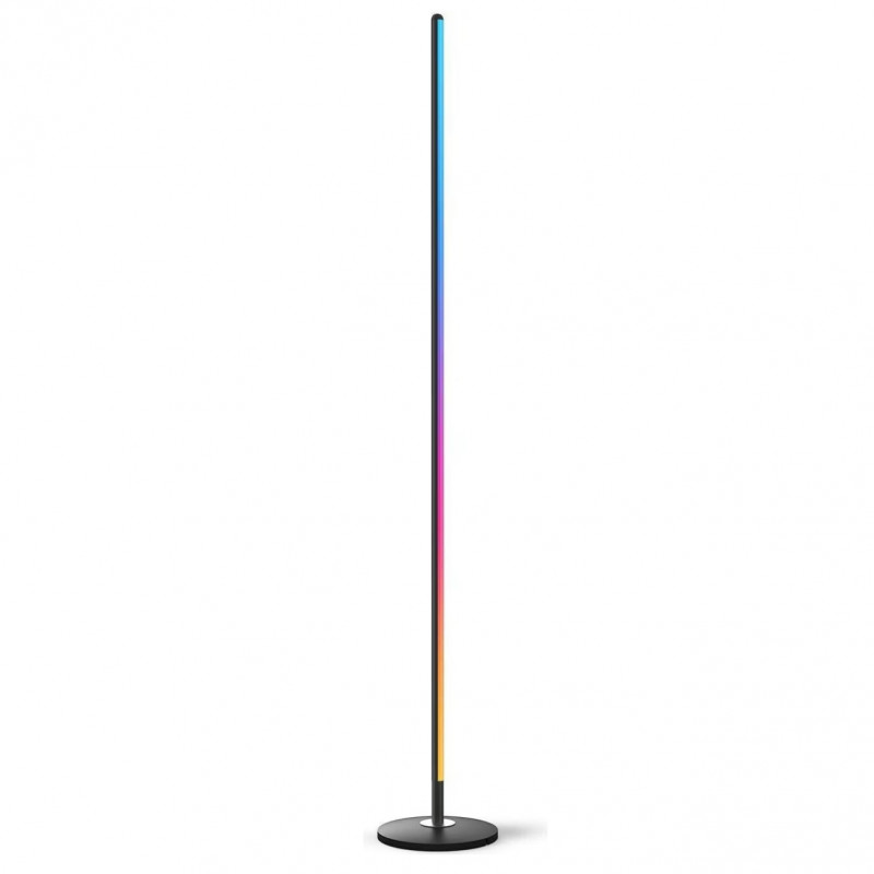 Подова Smart LED лампа Govee Floor Lamp Basic RGBICW H8076C13, 136 см, 1000 lm, Wi-Fi, Bluetooth, Matter, Гласово управление, 58 запаметени сцени, Черен