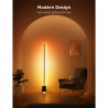Подова Smart LED лампа Govee Floor Lamp Pro RGBICWW H6079, 170 см, 48W, 2100 lm, 6500K, Wi-Fi, Bluetooth, Govee Home, Черен