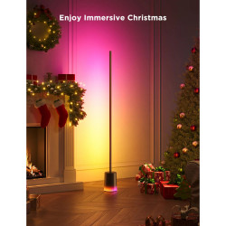 Подова LED лампа Govee Floor Lamp 2 H607C, 152 см, 30W, 1725 lm, 6500K, Wi-Fi, Bluetooth, Govee Home, Черен