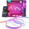 Έξυπνη λωρίδα LED Govee Neon Rope Light 2 RGBIC H61D5301, 48W, 5 m, 173 lm, Bluetooth, Wi-Fi, Matter, Χρονοδιακόπτης, Αυτοκόλλητη, 420 διόδους, 11 μουσικές λειτουργίες, Λευκό