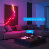 Έξυπνη λωρίδα LED Govee Neon Rope Light 2 RGBIC H61D5301, 48W, 5 m, 173 lm, Bluetooth, Wi-Fi, Matter, Χρονοδιακόπτης, Αυτοκόλλητη, 420 διόδους, 11 μουσικές λειτουργίες, Λευκό