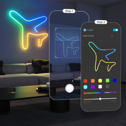 Govee Neon Rope Light 2 RGBIC H61D3301 Smart LED Strip, 36W, 3 m, 173 lm, Bluetooth, Wi-Fi, Matter, Timer, Self-adhesive, 252 LEDs, White