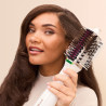 Shark SmoothStyle HT212EU Hair Styling and Drying Brush, 900W, 3 heat settings, 215°C, Ceramic coating, Natural bristles, White/silk
