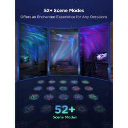 Έξυπνη λάμπα τύπου προβολέα για αστέρια Govee Star Light Projector H6093, 12W, RGBW, φωνητικός έλεγχος, Wi-Fi, Bluetooth, μαύρο