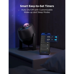 Smart лампа тип проектор за звезди Govee Star Light Projector H6093, 12W, RGBW, Гласово управление, Wi-Fi, Bluetooth, Черен