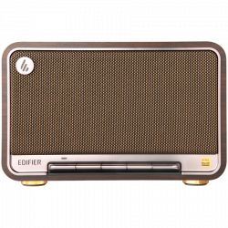 Boxa Edifier D32 BL-WALNUT, 60 W, Baterie pana la 11 h, Audio de inalta rezolutie/wireless, Bluetooth 5.3, Wi-Fi, Apple Airplay2, DRC, DSP, Carcasa din lemn, Negru/Maro