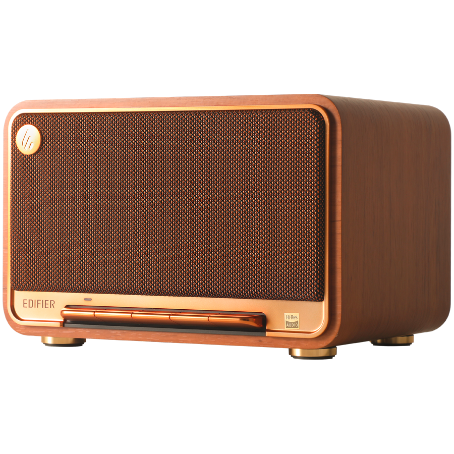 Boxa Edifier D32 BR, 60 W, Baterie pana la11 h, Audio de inalta rezolutie/wireless, Bluetooth 5.3, Wi-Fi, Apple Airplay2, DRC, DSP, Carcasa din lemn,