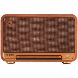 Тонколона Edifier D32 BR, 60W, 11 часа, Hi-Res Audio/Wireless, Bluetooth 5.3, Wi-Fi, Apple Airplay2, DRC, DSP,  Дървен корпус, Кафяв