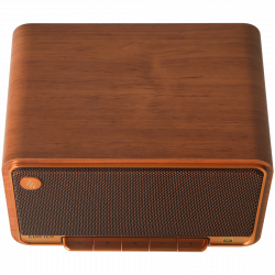 Boxa Edifier D32 BR, 60 W, Baterie pana la11 h, Audio de inalta rezolutie/wireless, Bluetooth 5.3, Wi-Fi, Apple Airplay2, DRC, DSP, Carcasa din lemn, Maro
