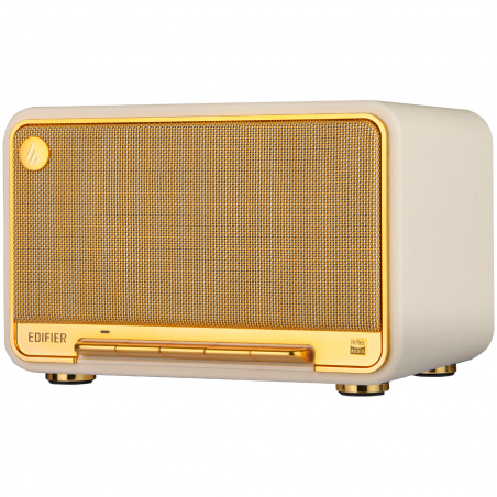 Ηχείο Edifier D32 WH, 60W, 11 ώρες, Hi-Res Audio/Wireless, Bluetooth 5.3, Wi-Fi, Apple Airplay2, DRC, DSP,  Ξύλινο περίβλημα, Λευκό