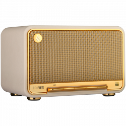 Boxa Edifier D32 WH, 60 W, Baterie pana la 11 h, Audio de inalta rezolutie/wireless, Bluetooth 5.3, Wi-Fi, Apple Airplay2, DRC, DSP, Carcasa din lemn, Alb