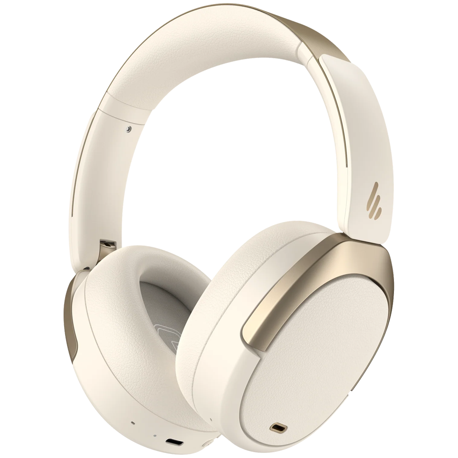 Безжични слушалки Edifier WH950NB Ivory, 40 мм, 55 часа, Динамични драйвери с титаниево покритие, 3 режима, Таймер, Bluetooth V5.3, ANC, ENC, Hi-Res, Бежов