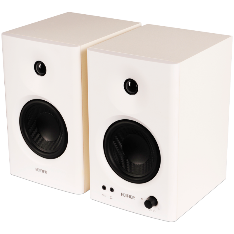 Тонколони Edifier MR4 WH, 42W RMS, RCA, AUX, TRS, Високо и нискочестотни говорители 1"/4", 2 режима, Бял