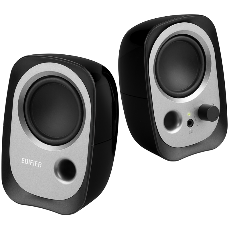 Edifier R12U 2.0 Audio System, USB, AUX, 2.25-inch Drivers, 4W (RMS), Volume Control, Black