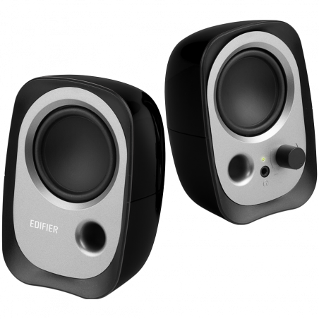 Edifier R12U 2.0 Audio System, USB, AUX, 2.25-inch Drivers, 4W (RMS), Volume Control, Black