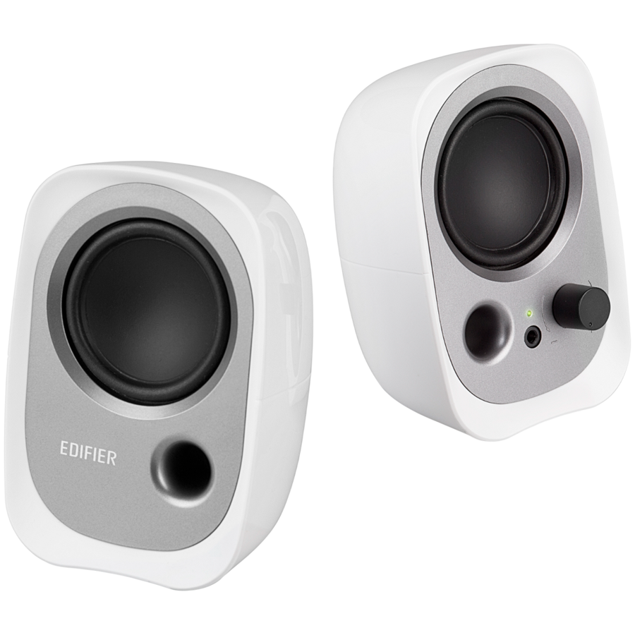 Boxe Edifier R12U WH 2.0, 4 W RMS, USB, AUX, 20 KHz, Difuzoare de 2,25", Control sunet, Alb